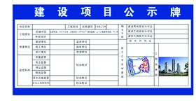 建设项目用地信息公示牌