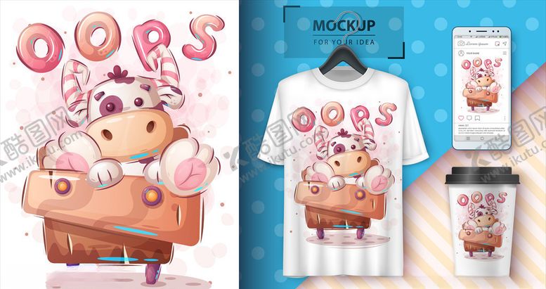 编号：23403610082115006962【酷图网】源文件下载-卡通奶牛