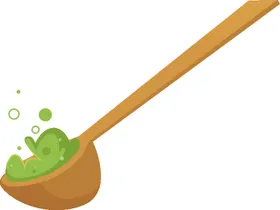 抹茶相关绿色卡通矢量图