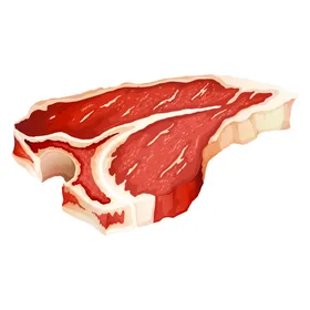 肉制品类禽畜类手绘卡通