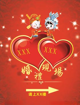 婚礼现场海报
