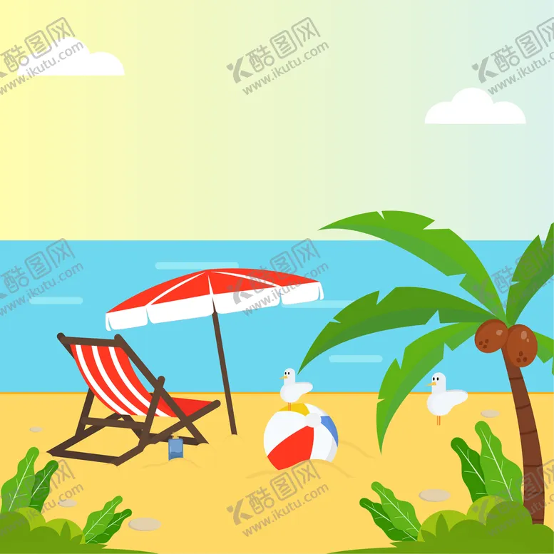 编号：10849609142333389642【酷图网】源文件下载-夏日沙滩背景风景旅行旅游