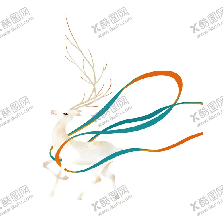 编号：96425309131907541253【酷图网】源文件下载-敦煌仙鹿九色鹿  