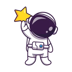 卡通宇航员插画素材天太空人