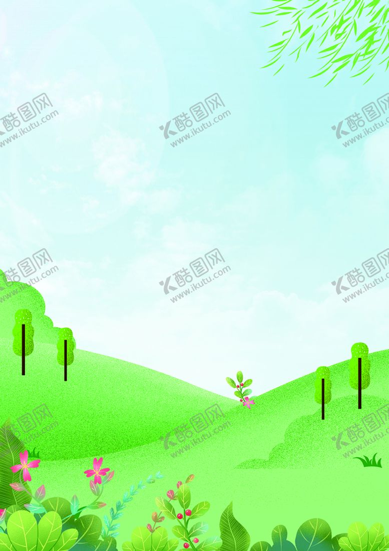 编号：90461911220350373014【酷图网】源文件下载-扁平化郊外背景
