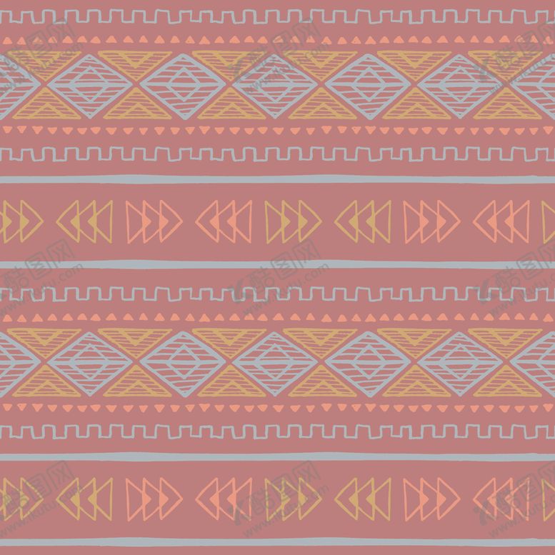 编号：64639409142135061414【酷图网】源文件下载-波西米亚传统花纹图案