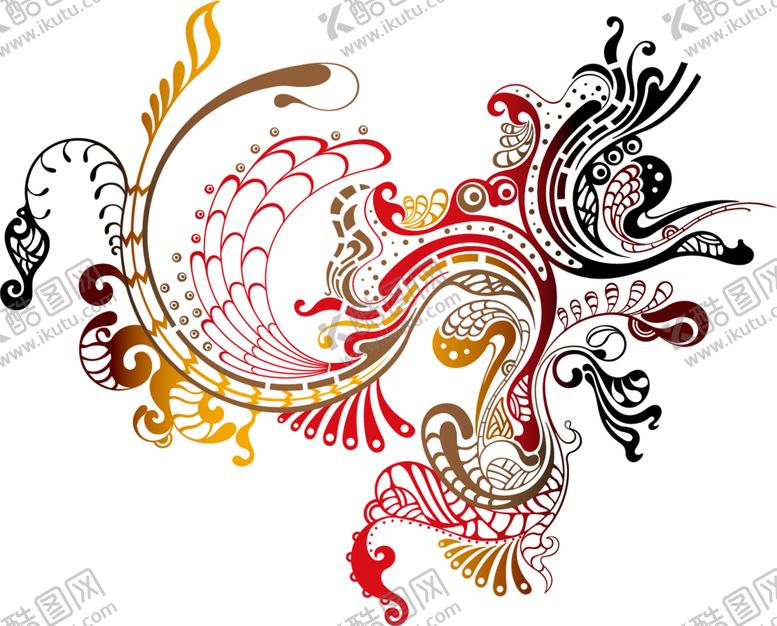 编号：62568809211815362130【酷图网】源文件下载-手绘水彩凤凰