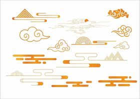 祥云纹背景纹图案纹底图