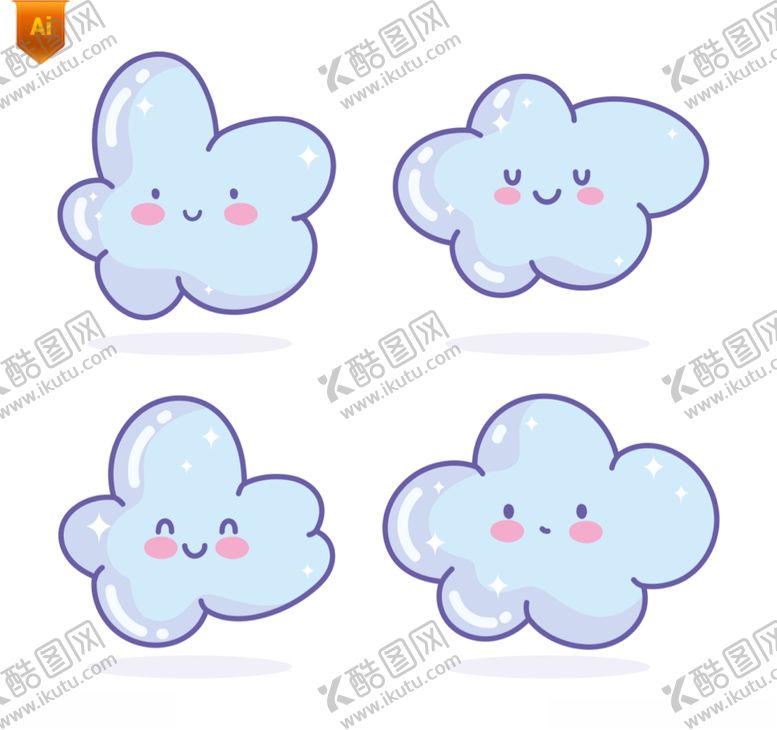 编号：45554902231752149416【酷图网】源文件下载-可爱卡通云朵