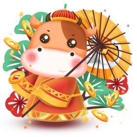 2021金牛送福牛年