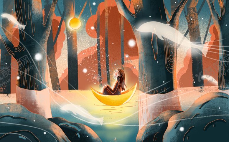 编号：69922009201823188311【酷图网】源文件下载-梦幻插画少女手绘插画图片