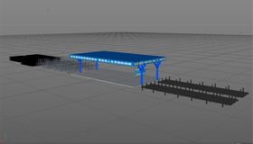 中国建筑钢筋加工棚模型