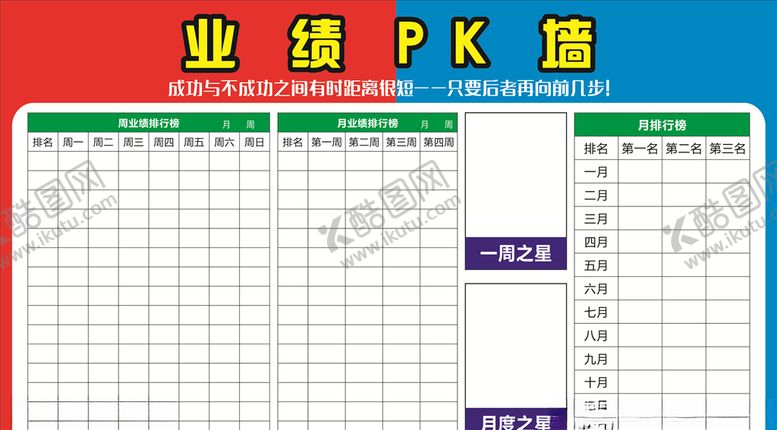 编号：42556210261320364509【酷图网】源文件下载-业绩PK墙