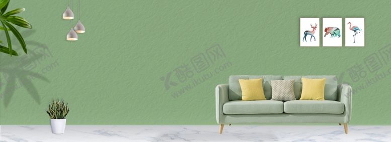 编号：49638009111752407766【酷图网】源文件下载-绿色家装促销海报banner