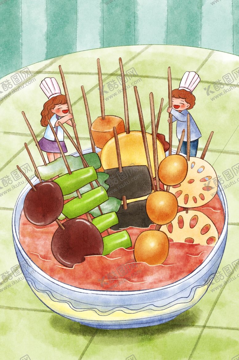编号：10525510230909014823【酷图网】源文件下载-炸串插画