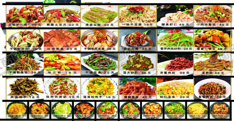 编号：18436011251104565541【酷图网】源文件下载-多样美食拼盘展示