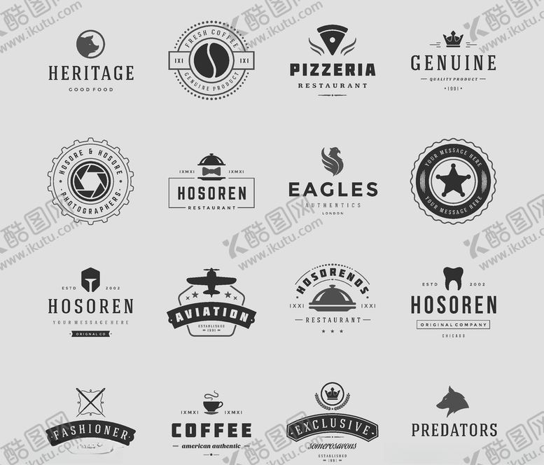 编号：83406509211729555268【酷图网】源文件下载-欧美复古图章