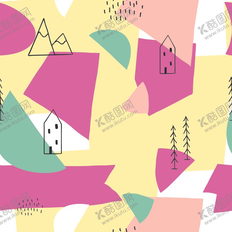 编号：29919105142350415444【酷图网】源文件下载-水彩几何背景