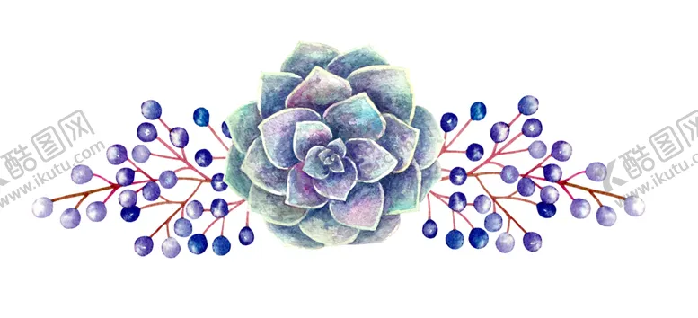 编号：25591507010542376012【酷图网】源文件下载-水彩植物