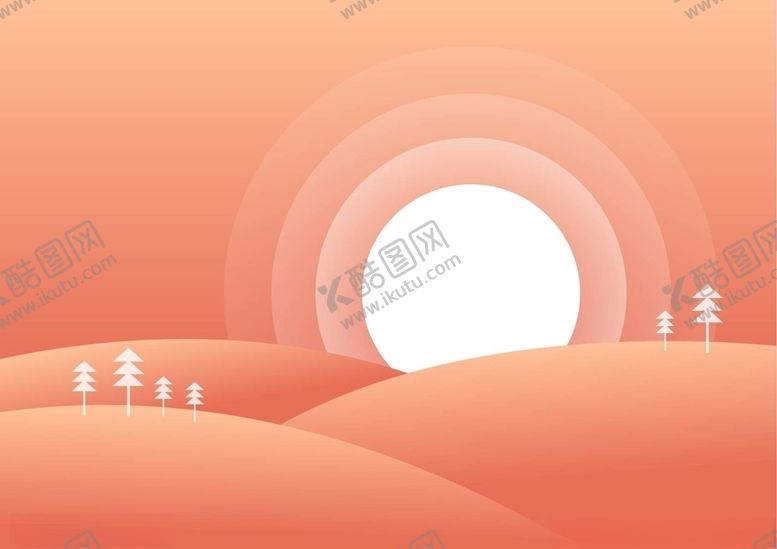 编号：20500609192105285115【酷图网】源文件下载-渐变风景插画