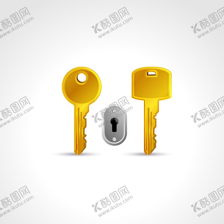 编号：25519712181103016073【酷图网】源文件下载-矢量金属钥匙