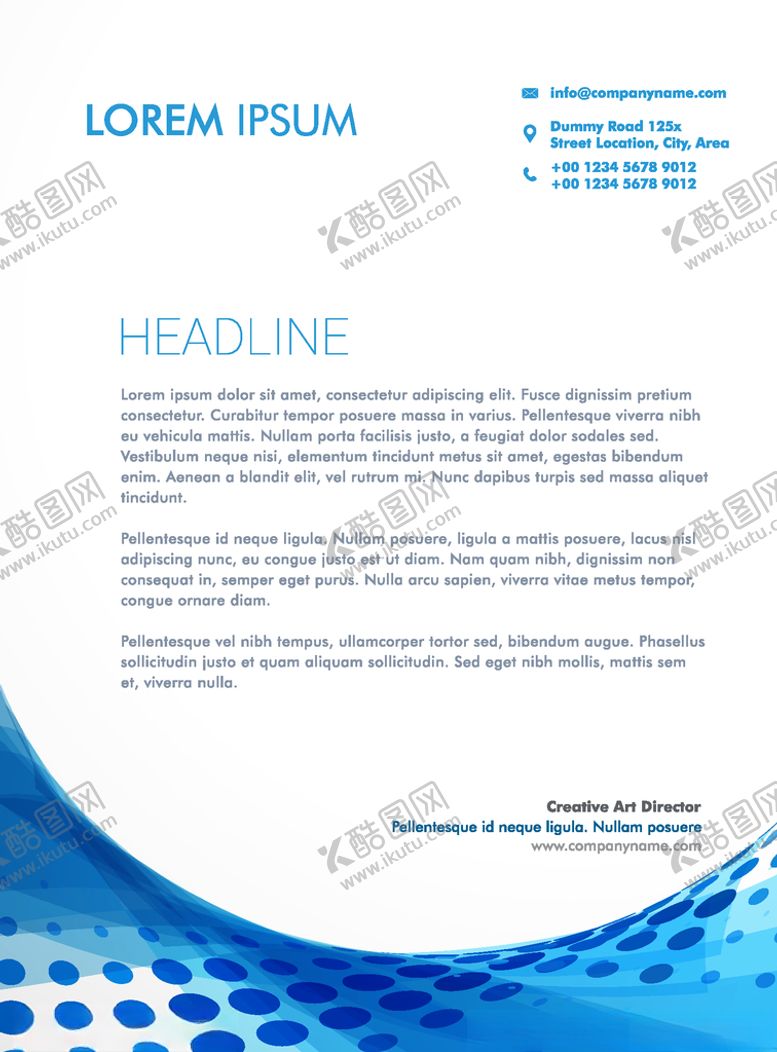 编号：80641009200523589516【酷图网】源文件下载-商务信纸
