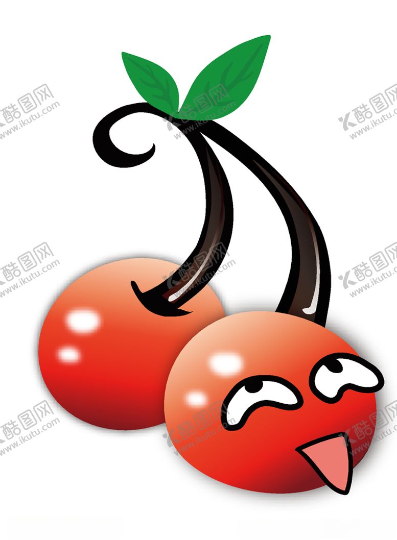 编号：15953510131608398071【酷图网】源文件下载-卡通矢量樱桃