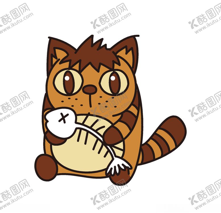 编号：13728805122028143356【酷图网】源文件下载-吃鱼的小猫