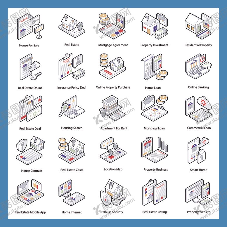 编号：88636411010544538485【酷图网】源文件下载-立体几何图形图标集合