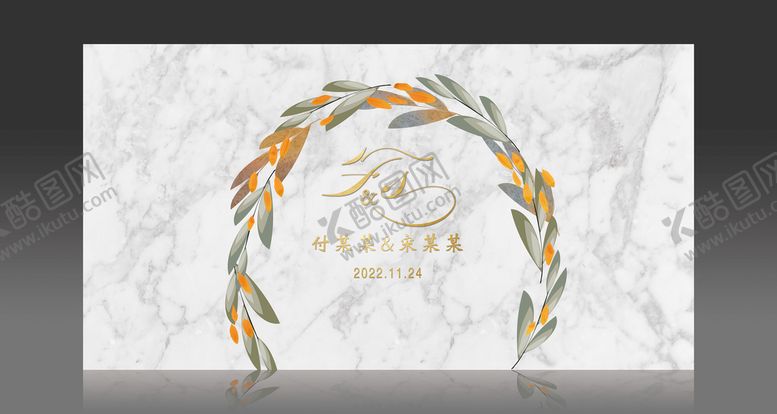 编号：49157609210028032857【酷图网】源文件下载-简单迎宾背景 金色树叶 Fs 