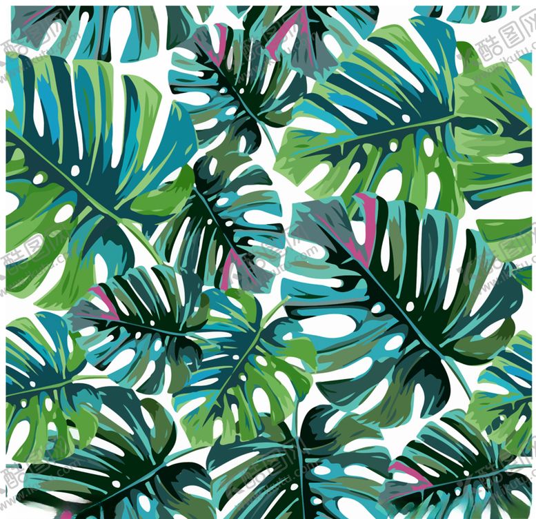 编号：39198609282035089747【酷图网】源文件下载-热带棕榈叶背景底纹