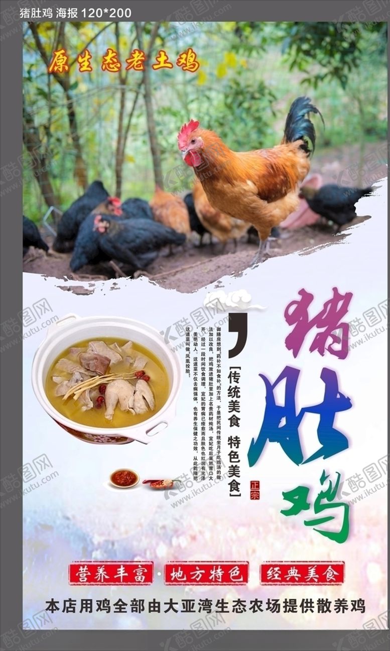 编号：84202609210119543865【酷图网】源文件下载-猪肚鸡海报