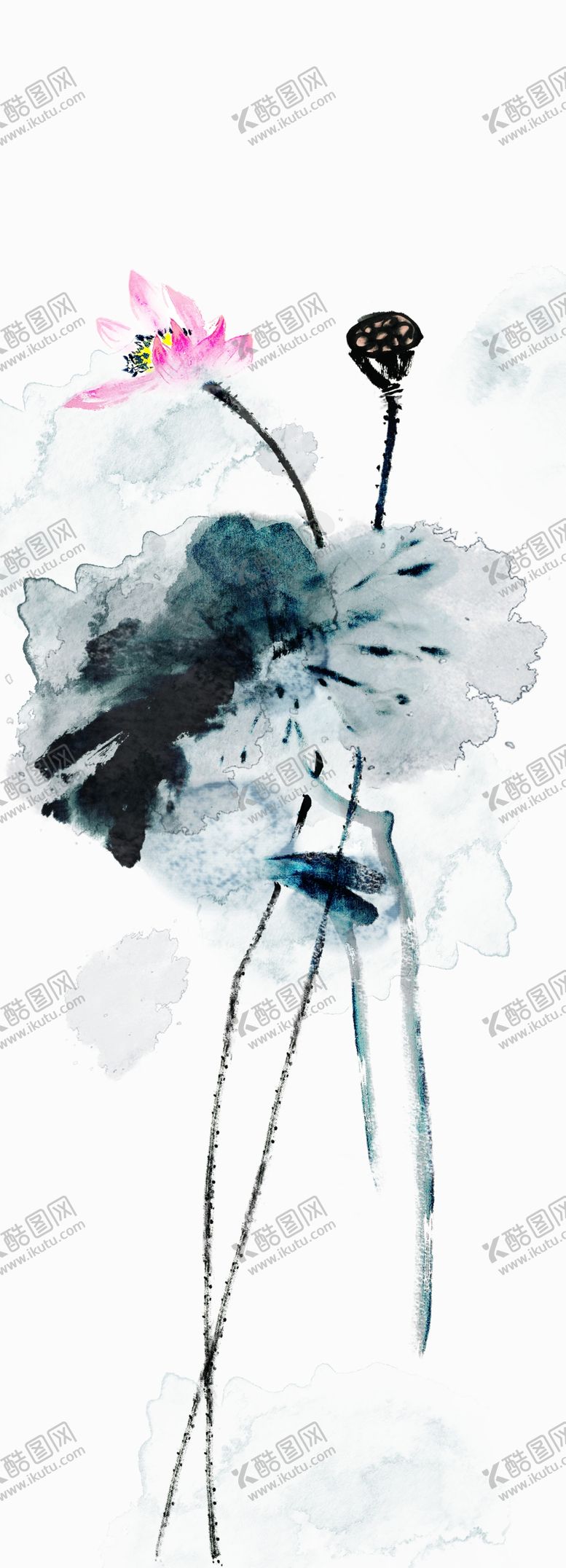 编号：38942906270107049995【酷图网】源文件下载-水墨荷花装饰画