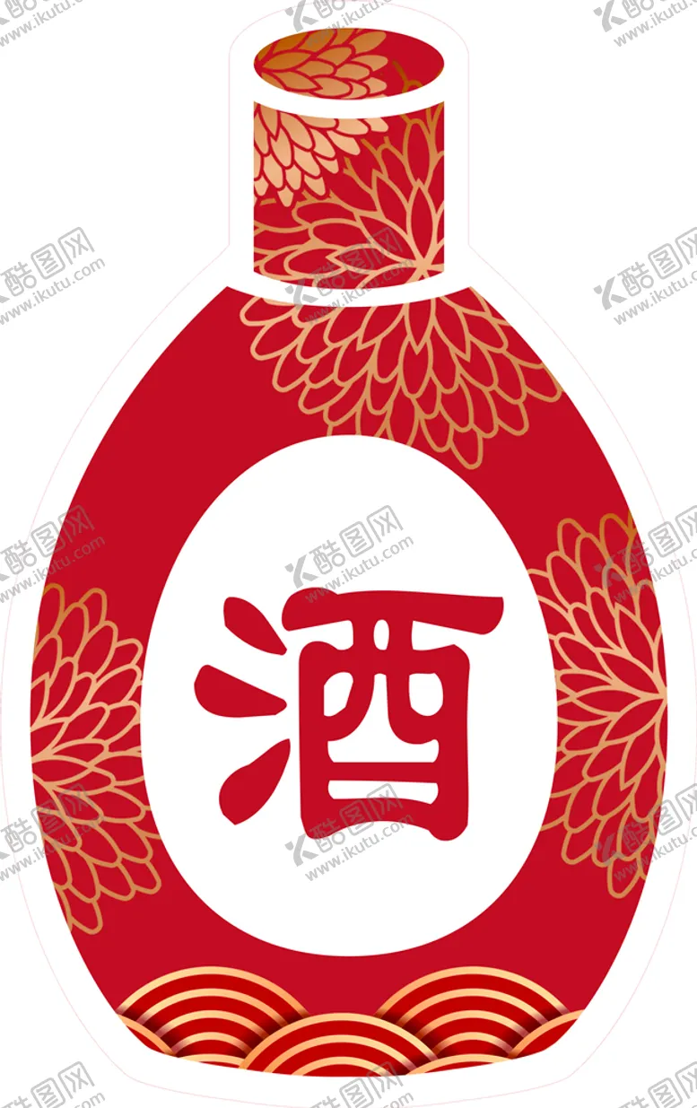 编号：24511212011057446421【酷图网】源文件下载-红色酒瓶异型吊旗