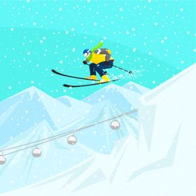 冬天背景色日下雪