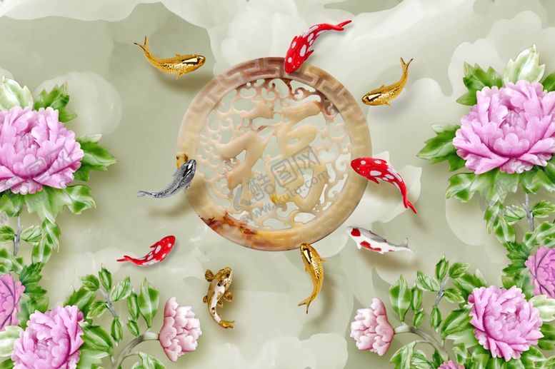 编号：41630009201427373936【酷图网】源文件下载-花卉背景墙