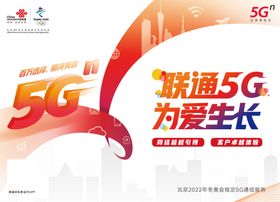 联通5G海报流量展板