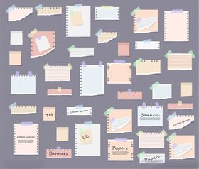 多彩便签贴纸集合