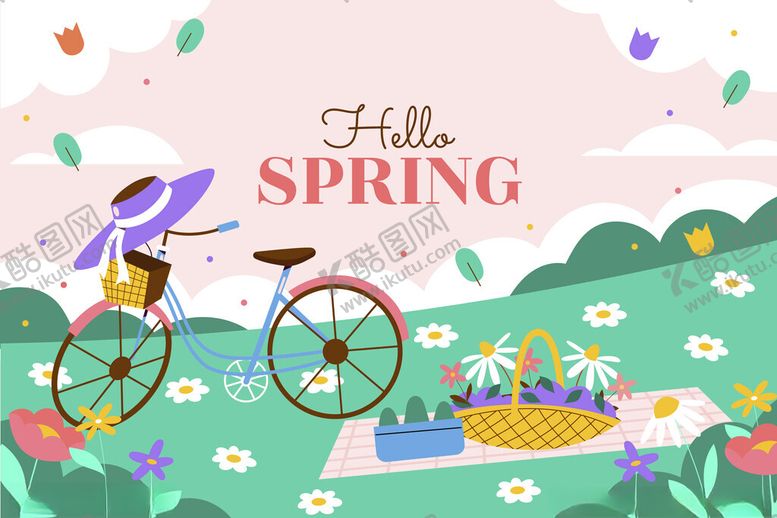 编号：51009304250358212089【酷图网】源文件下载-春日骑行的浪漫时光