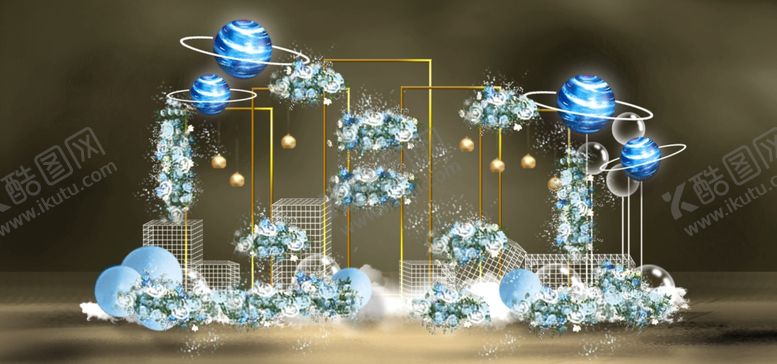 编号：77347605151219441609【酷图网】源文件下载-蓝色星空婚礼