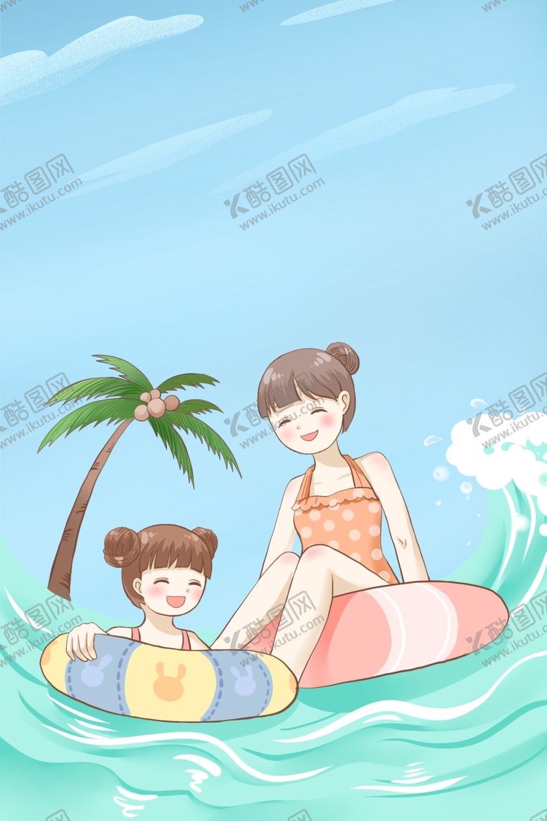 编号：97345509211109143236【酷图网】源文件下载-游泳的女孩