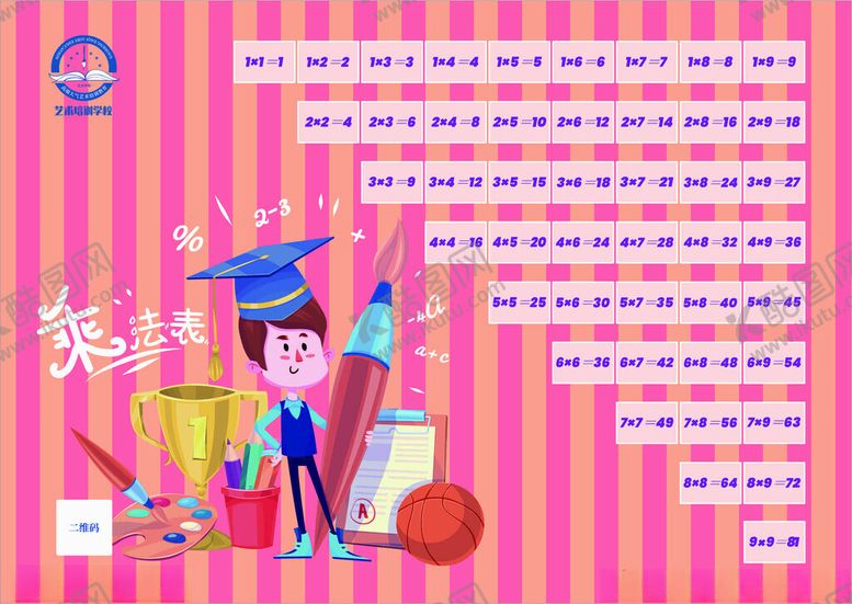 编号：41091104171513037867【酷图网】源文件下载-九九乘法表
