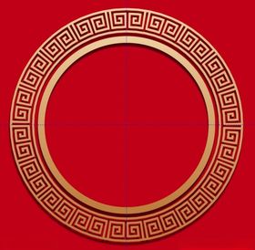 中国风边框金色