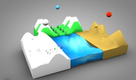 C4D模型山脉水