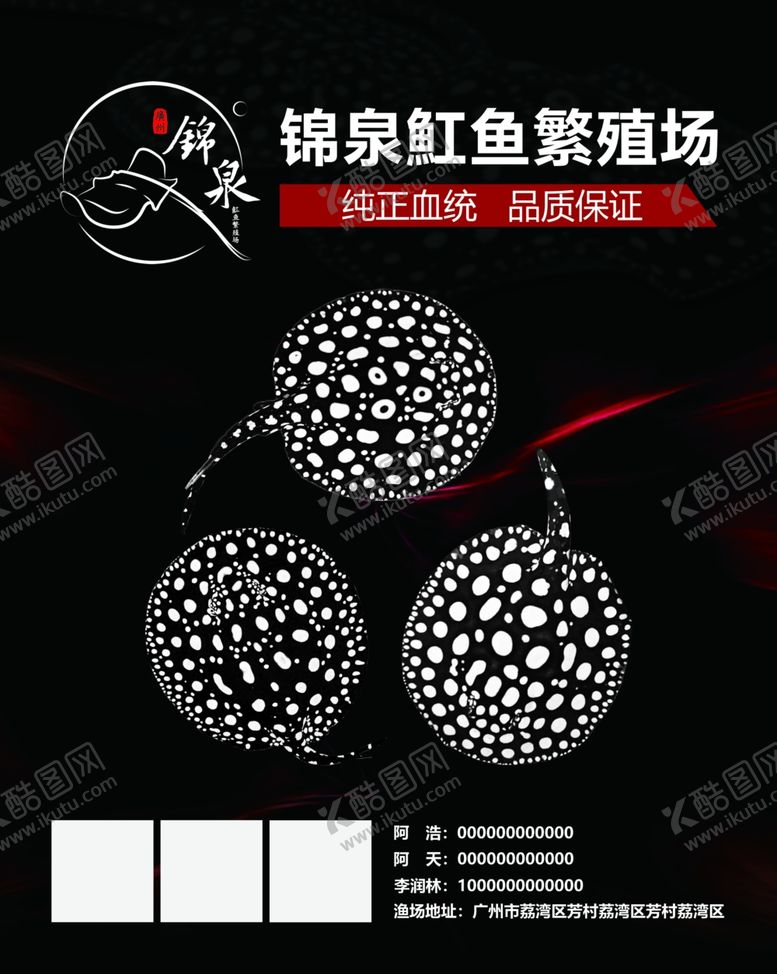 编号：88213609272350598898【酷图网】源文件下载-黑色观赏鱼海报