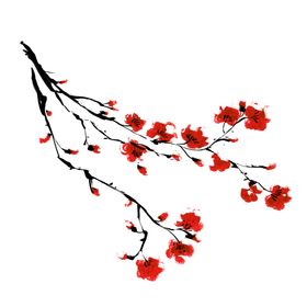 梅花素材寒古风剪纸