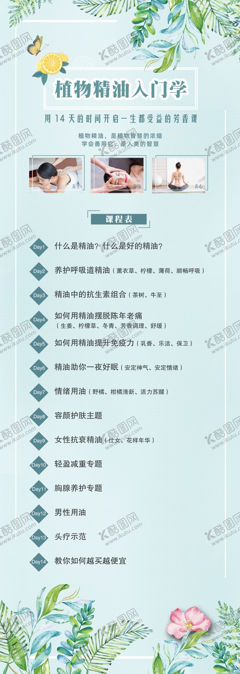 编号：11453504110700179584【酷图网】源文件下载-精油课程长图