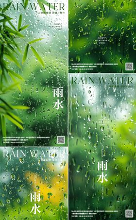 二十四节气雨水海报