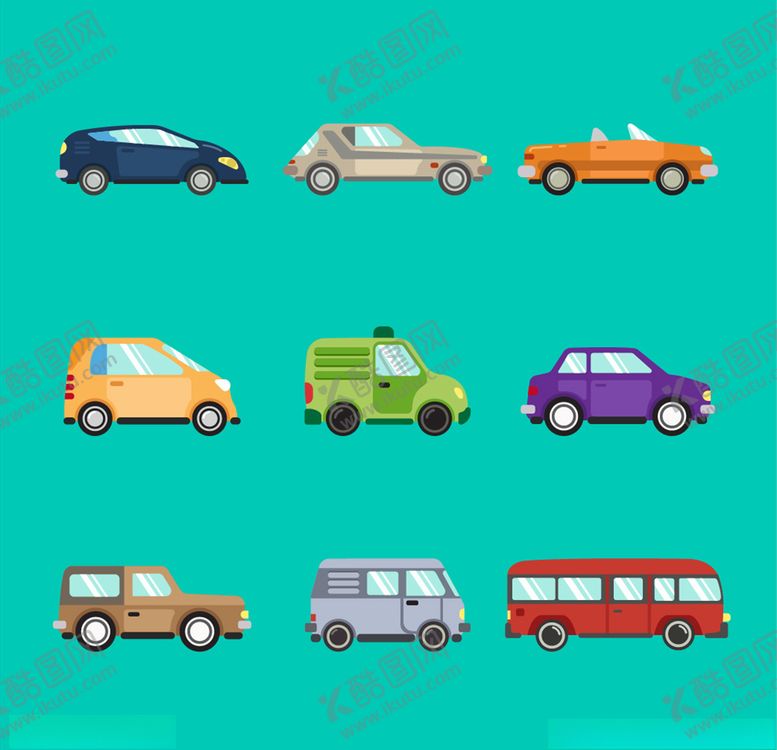 编号：89376610261333437650【酷图网】源文件下载-卡通汽车