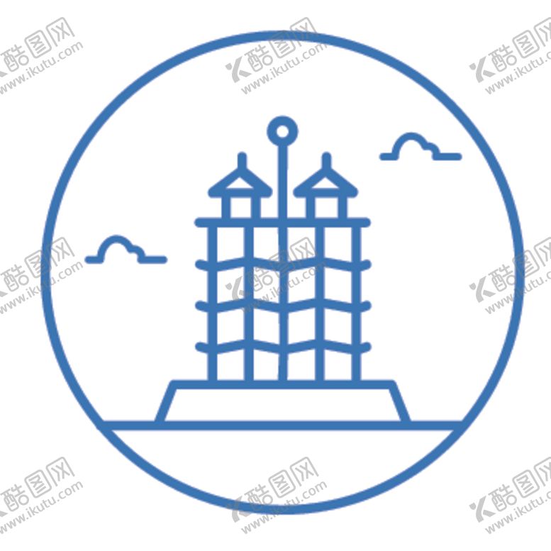 编号：68451909221630004679【酷图网】源文件下载-中国城市地标建筑简笔画